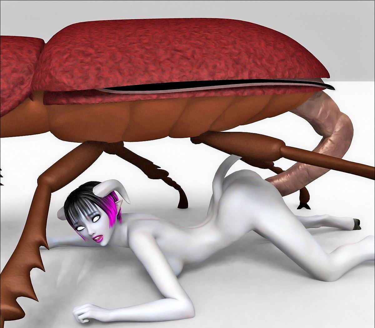 Porno Toons Monster - horny 3d toon monster jumping all over white tiny gal | 3dwerewolfporn.com