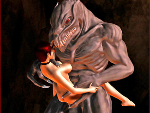picture #4 ::: porn monster 3d brutaly fucks red-haired babe up front