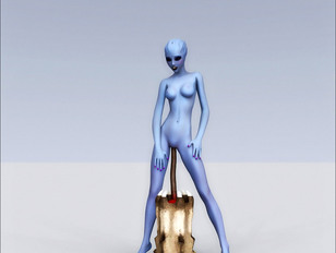 picture #2 ::: Brutal 3d gallery of an alien babe having sex with a slimy monster.