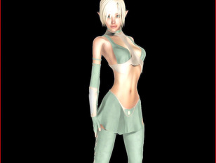 picture #2 ::: Cute blonde 3D naked elf babe showing off all her goods