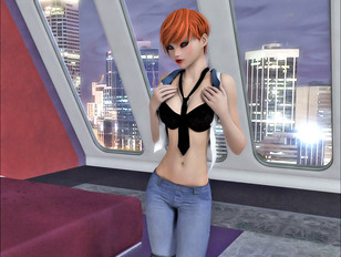 picture #8 ::: Tempting 3D redhead girl showing off her perfectly shaped naked body