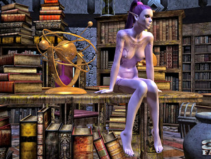 picture #12 ::: Evil demon warlock hunting down and violating 3D naked mage girl