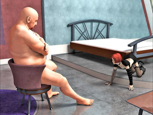 picture #2 ::: 3D whore giving blow job and getting nailed by fat guy