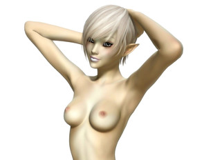 picture #5 ::: lustful 3d of beautiful little elven and her perky tits