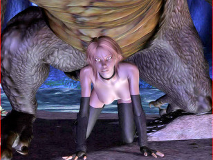 picture #5 ::: Fantasy babe getting fucked hard by a dragon with enormous cock