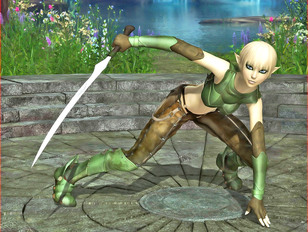 picture #4 ::: Foxy 3D warrior elf chick getting fucked by a big dragon