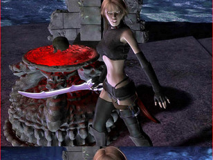 picture #3 ::: Bizarre 3d fantasy porn showing a young elf girl sucking on monster dick.