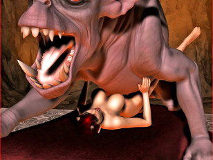 picture #5 ::: evil 3d with gal getting stuffed from behind by a creature