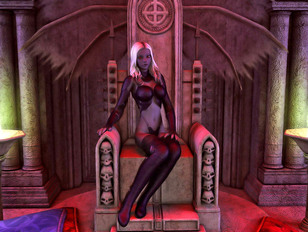 picture #7 ::: Pink haired 3D elf babe craving for a huge troll schlong