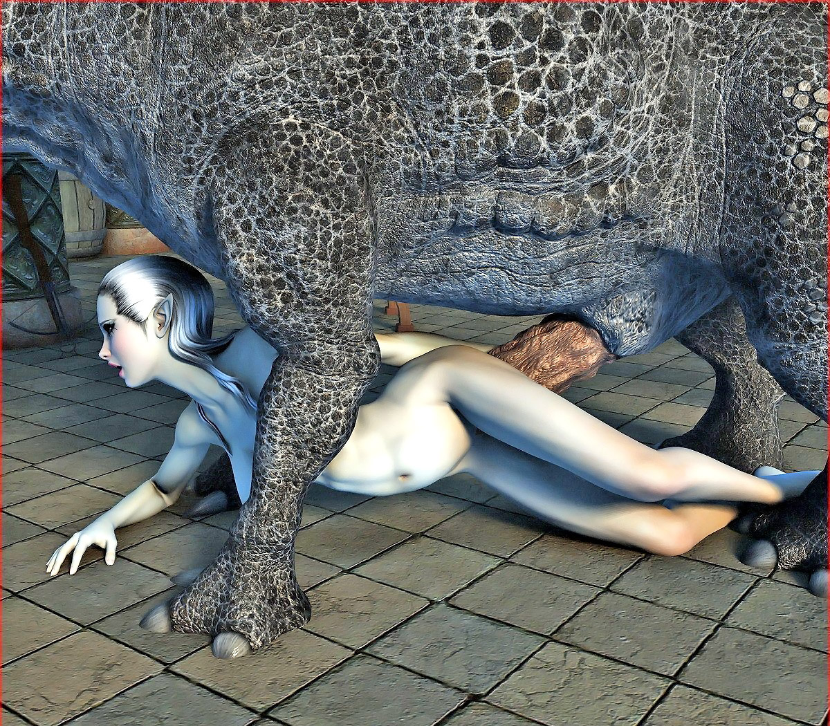 Elf Girl Sex - Foxy 3D white elf girl getting banged and impregnated by dragon | Porncraft  3d