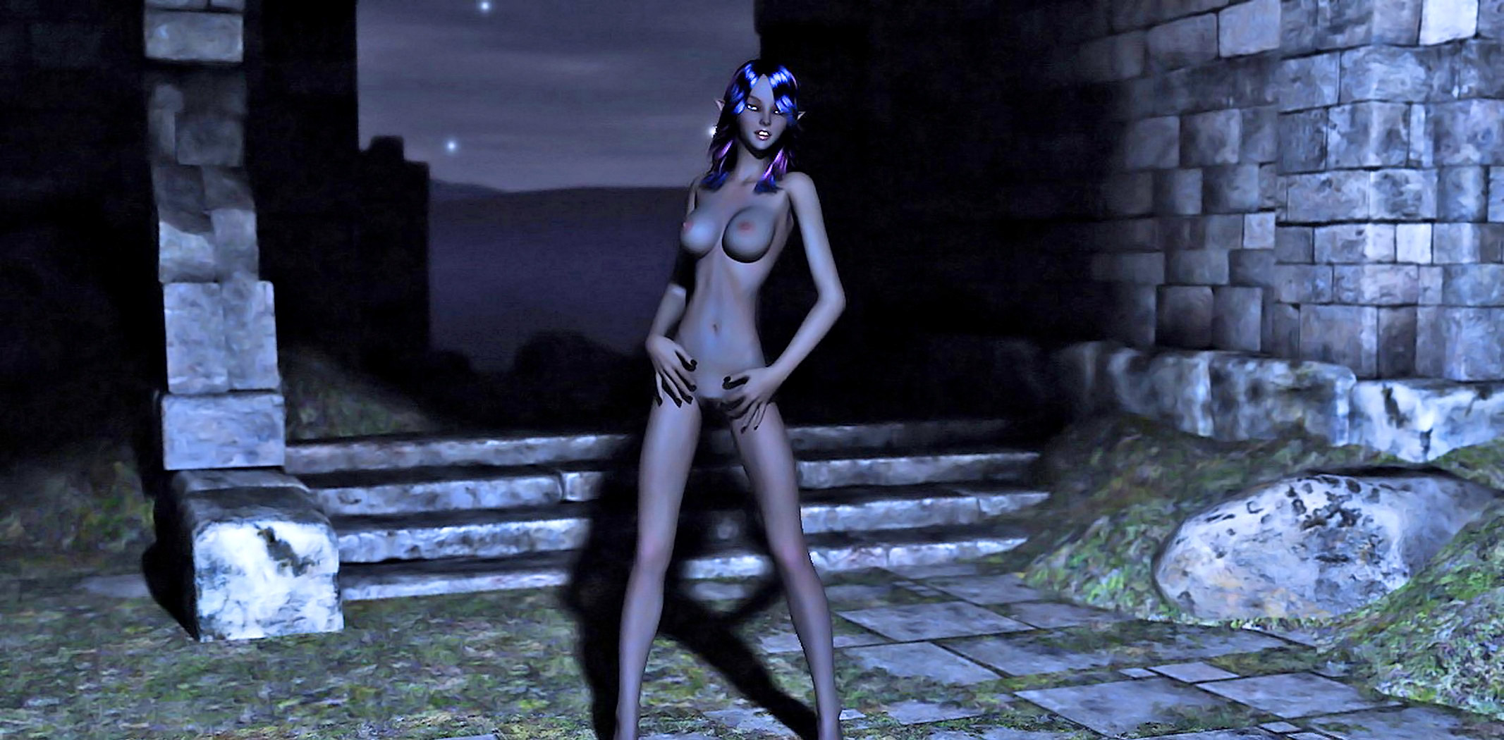 2133px x 1050px - 3D night elf mage showing off her insanely hot nude body at  Hd3dMonsterSex.com