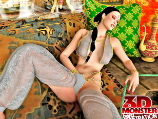 picture #2 ::: Wonderland's hot chicks tasting some warm monster jizz - hardcore monstersex gallery