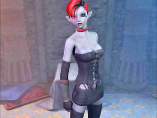 picture #10 ::: Pink haired 3D elf babe fucking with huge and ugly troll