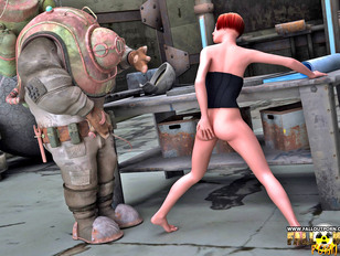 picture #5 ::: lustful 3d of hottie with short hair and some ugly creature