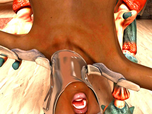 picture #7 ::: 3d monster gallery of ebony chick doing it with robot