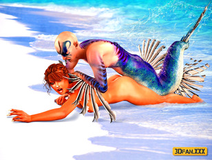 picture #3 ::: Charming 3D redhead with firm tits getting violated by a siren