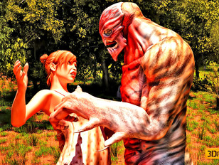 picture #2 ::: Evil scary monster from hell raping innocent sweet young girl