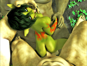 picture #12 ::: Animated, 3D outdoor sex with a sexy naked warrior