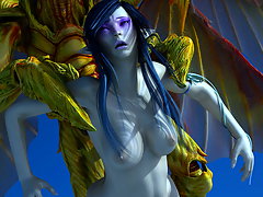 picture #5 ::: Evil 3D insect is here to show the Elven babe some hot fun