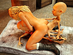 picture #3 ::: Helpless 3D chick gets her pussy screwed by goblins