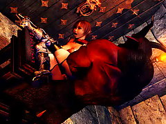 picture #6 ::: Goblin gang bang on Lara ends with her being covered with cum
