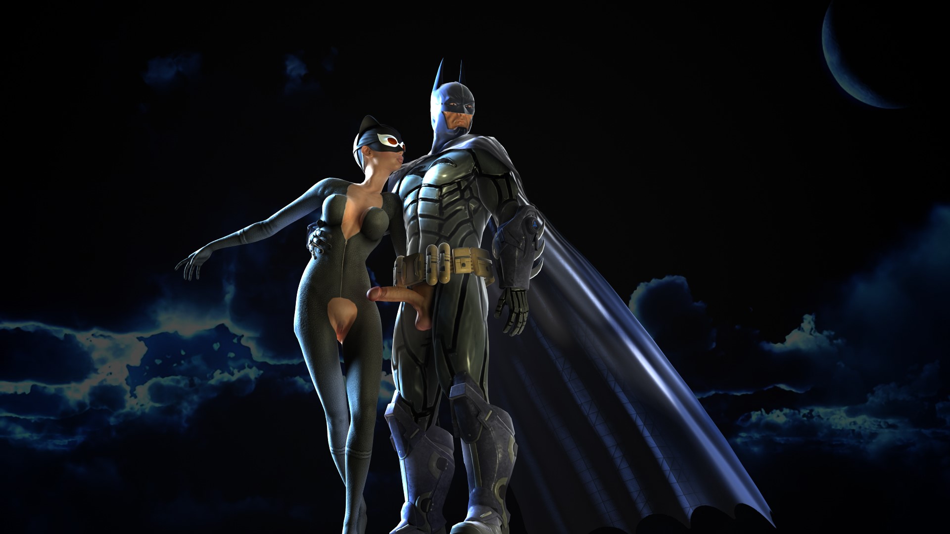 Naughty Batman Porn - Batman prepares to bang catwoman in her butt | KingdomOfEvil 3d