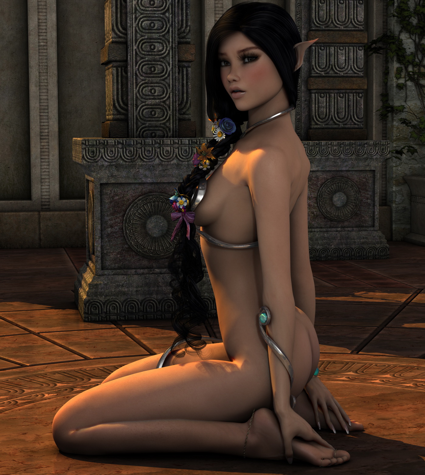 3d Elf - Alluring 3D elven girl is itching to make men dream of her