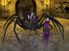 picture #2 ::: Nasty spider queen seduces a lovely dark elf maiden