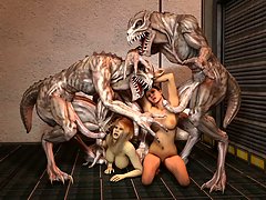 picture #4 ::: Tantalizing hottie enjoys hardcore sex with lecherous monsters