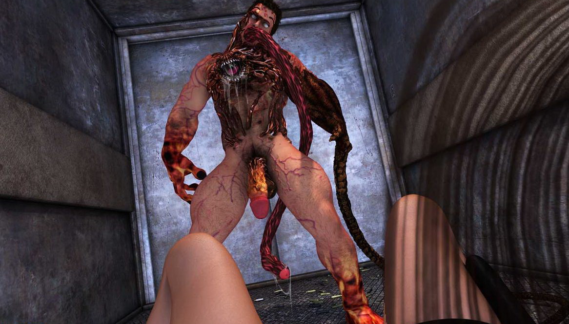 Big Dick Zombie Porn - Evil 3D zombie sex with Jill who got cornered by her Nemesis | Porncraft 3d